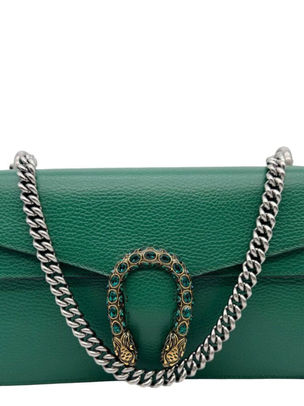 Gucci  Dionysus Small Dollar Calfskin Leather Shoulder Bag Green 400249